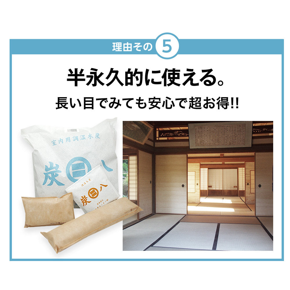 炭八 室内用 大袋 12L 4個セット